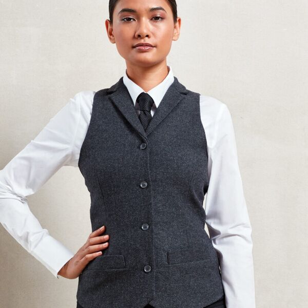 Women's herringbone waistcoat Thumbnail